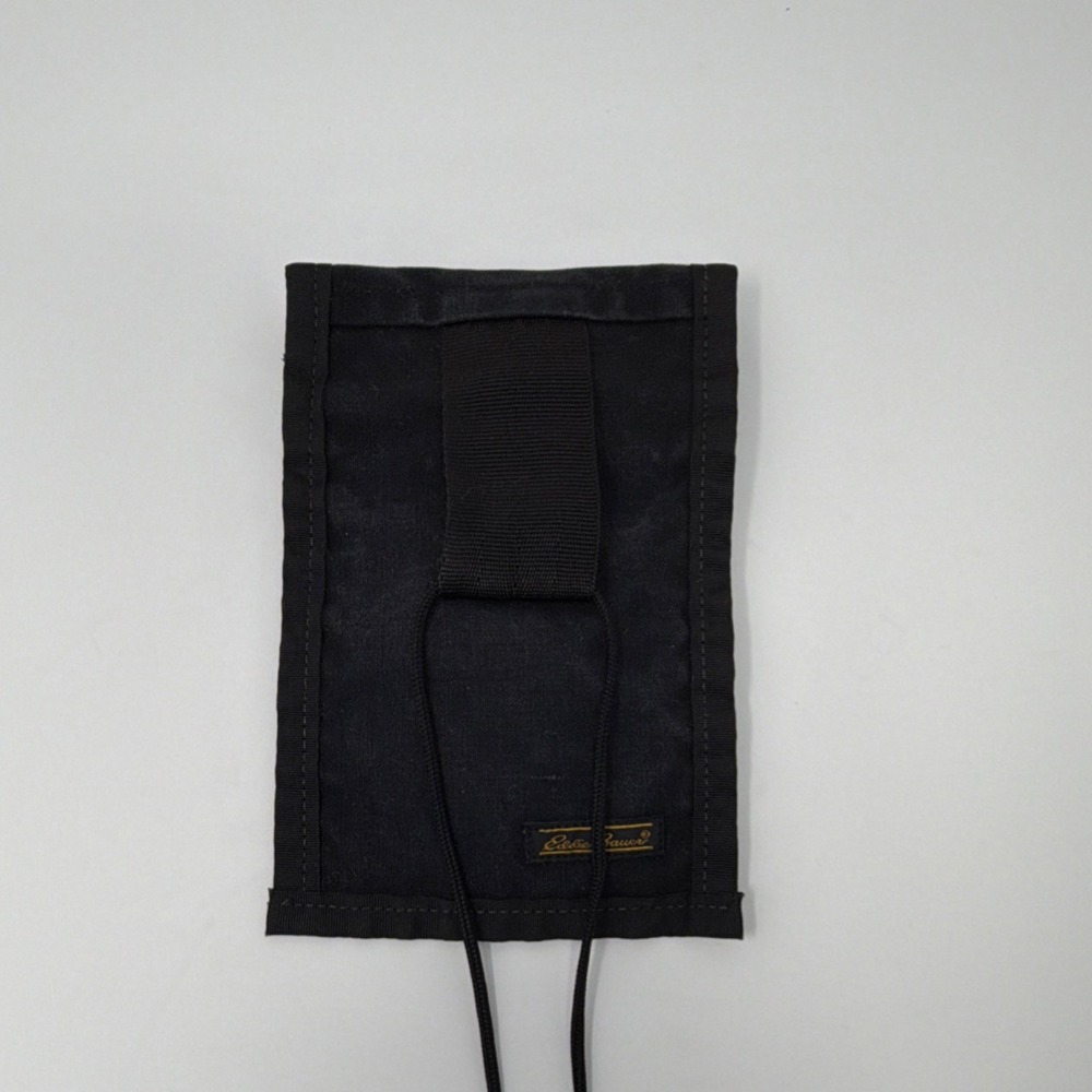 Eddie Bauer Utility Neck Pouch Belt Loop Two Pocket Black Khaki - Picture 8 of 12